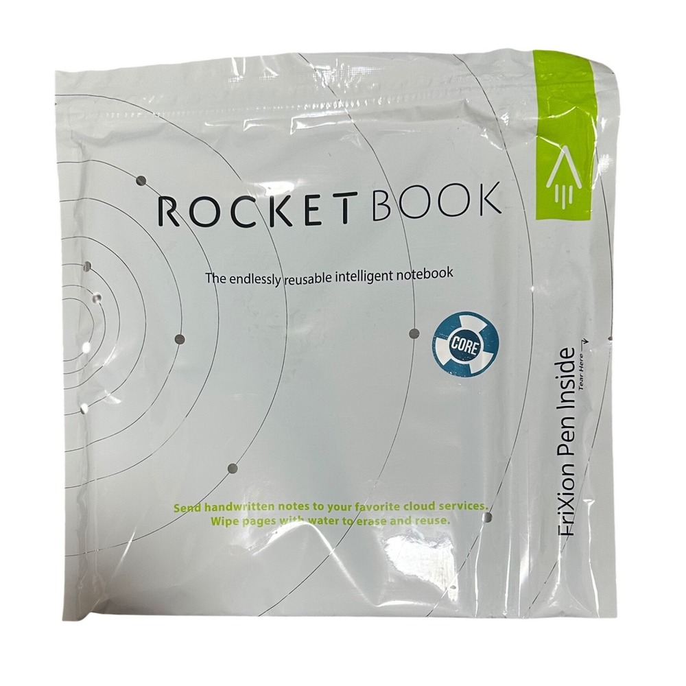 NEW Rocketbook Core Smart Reusable Notebook Letter 8.5x11 Dot Grid Dark‎ Blue
